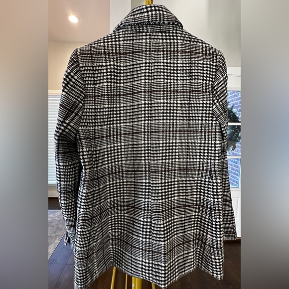 NWT Old Navy Women’s Plaid Blazer – Black, White & Brown | Petite Medium 🤎🖤🤍 - Picture 3 of 7